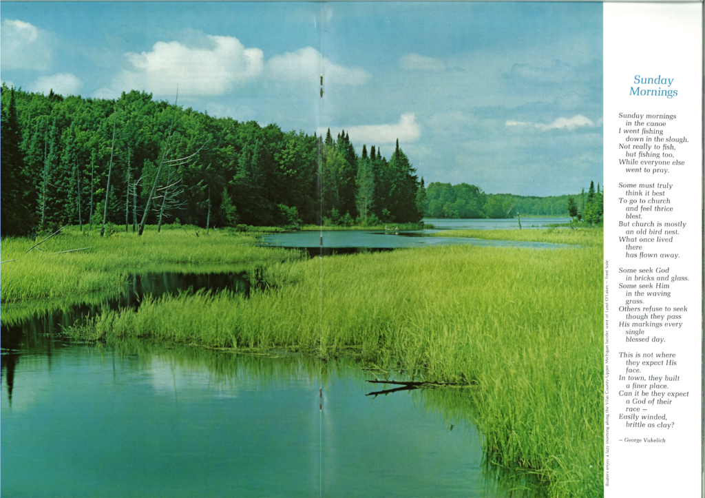 George Vukelich Wisconsin Tales and Trails Summer 1974: Sunday Mornings, Poem by George ...